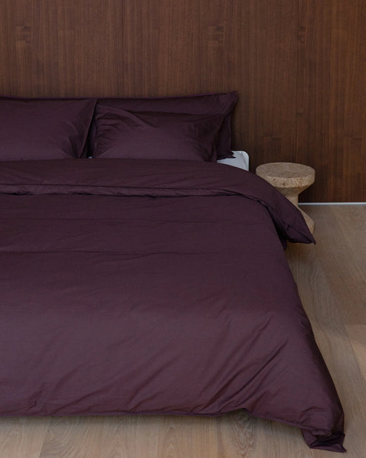 Duvet cover Cotton Plum Noir
