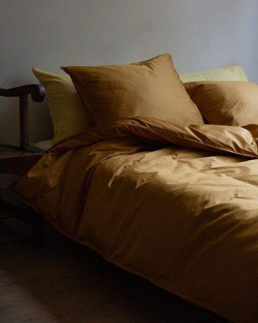 Taie d'oreiller Satin Caramel