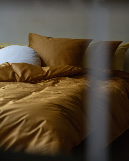 Kussensloop Satijn Caramel