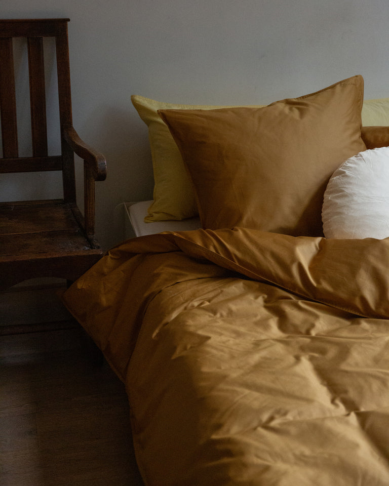 Kussensloop Satijn Caramel