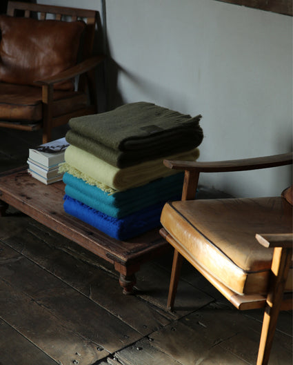 Mohair Plaid Cloud Dark Olive