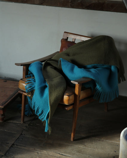 Mohair Plaid Cloud Dark Olive