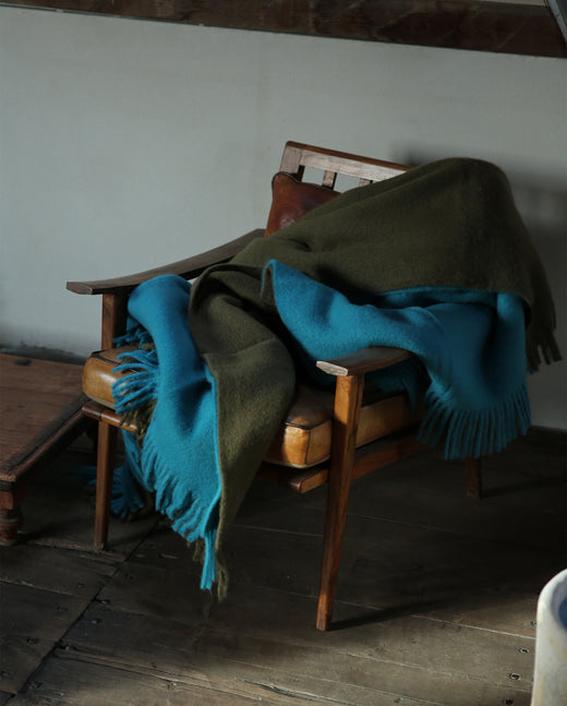 Mohair Plaid Cloud Turquoise