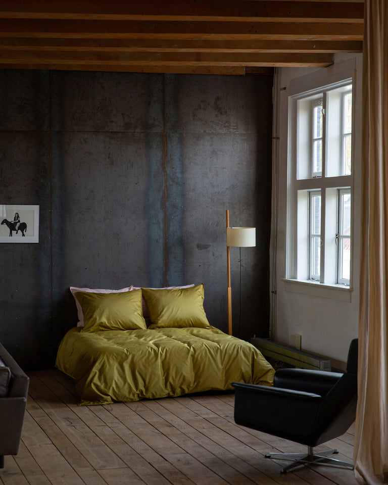 Bettbezug Satin Olive Gold