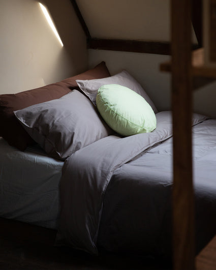 Beddengoed Set Satijn Taupe Grey