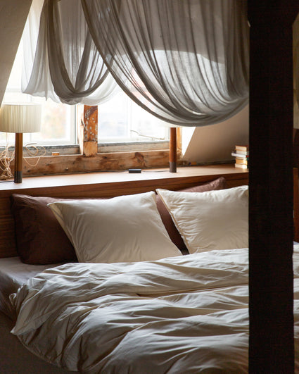 Bedding Set Satin Ecru