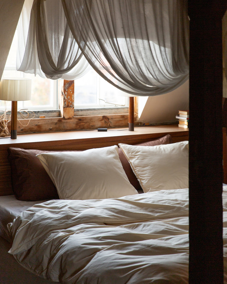 Bedding Set Satin Ecru