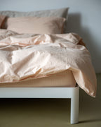 Hoeslaken Katoen Streep Peach Ecru - SUITE702