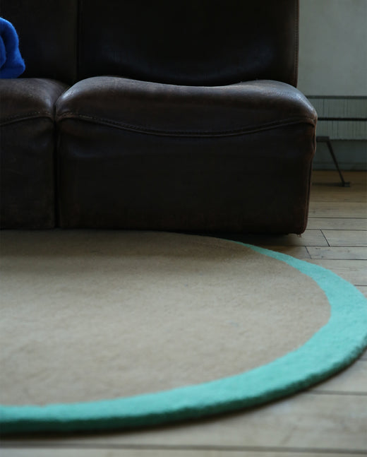 Tapis en laine Eclipse Camel Mint