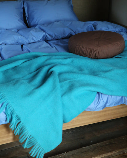 Mohair Plaid Cloud Turquoise