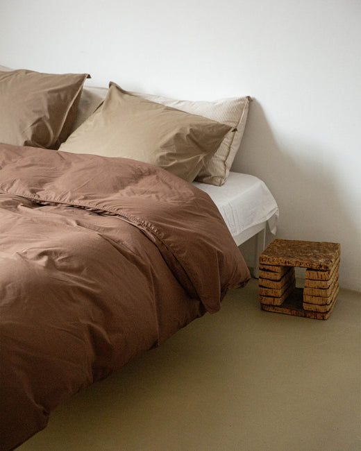 bedMATE Sloop Streep Katoen Brown Ecru