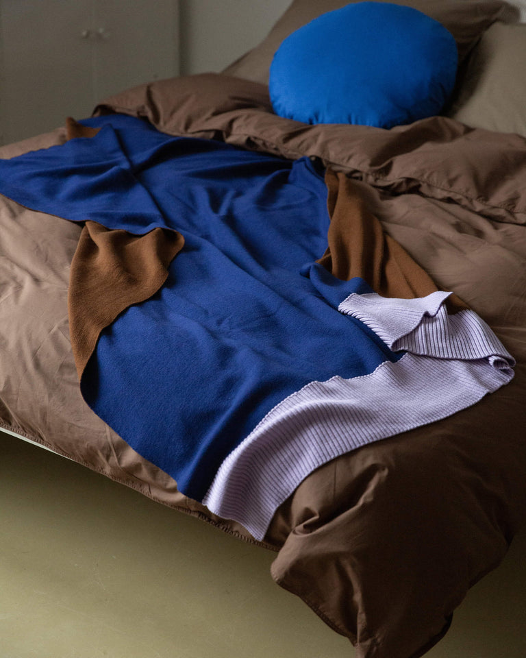 Merino Plaid Blue Brown Lilac - SUITE702