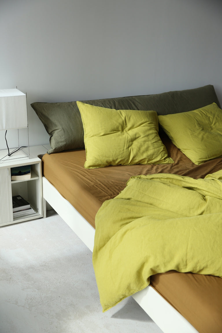 Beddengoed Set Linnen Pear Green - SUITE702