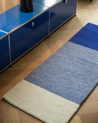 Vloerkleed Wol Horizontaal Cobalt Blue Ecru - SUITE702