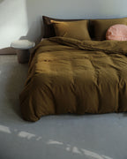 Dekbedovertrek Linnen Khaki Gold - SUITE702
