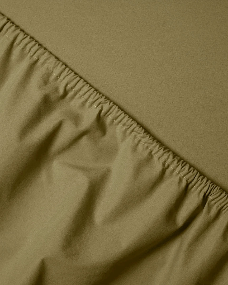 Fitted sheet Cotton Olive Green