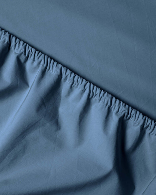 Hoeslaken Katoen Quiet Blue
