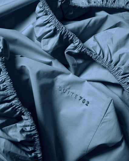 Drap housse Coton Bleu Calme