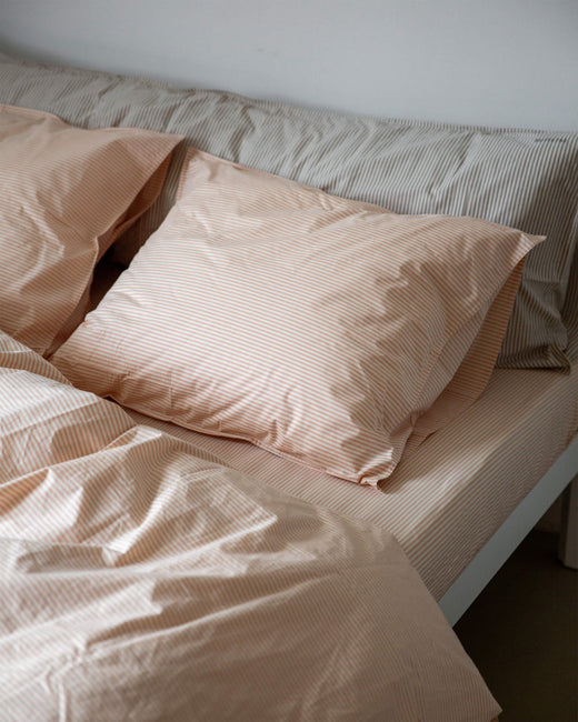 Kussensloop Katoen Streep Peach Ecru - SUITE702