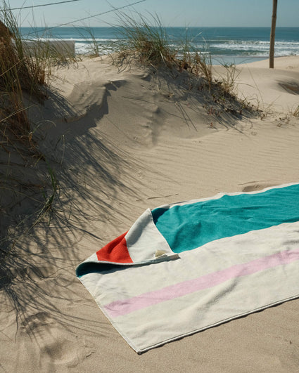 Beach towel Pink Turquoise Lime Red