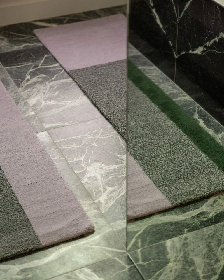 Vloerkleed Wol Verticaal Green Lilac - SUITE702