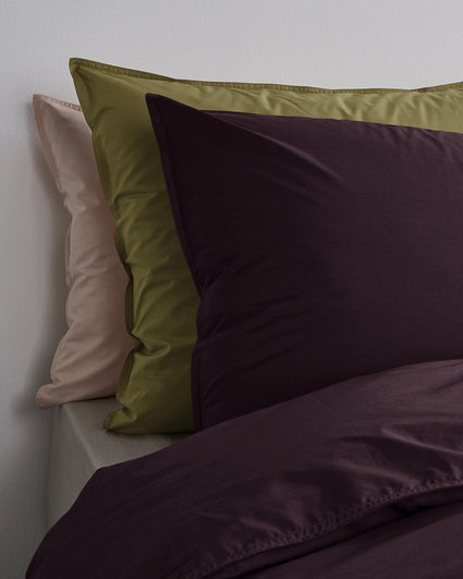 Taie d'oreiller Coton Plum Noir