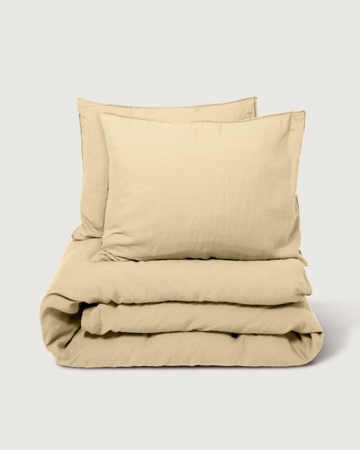 Bedding Set Linen Creamy Yellow