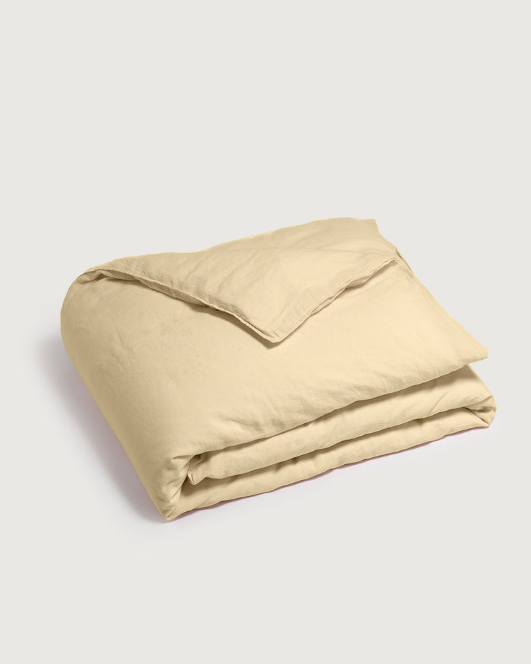 Housse de couette Lin Creamy Yellow