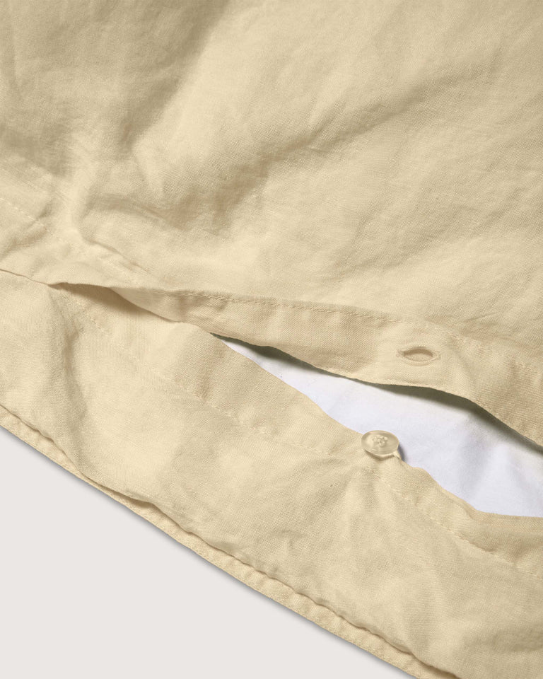Housse de couette Lin Creamy Yellow