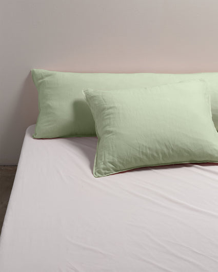 bedMATE Kissenbezug Leinen Green Mint
