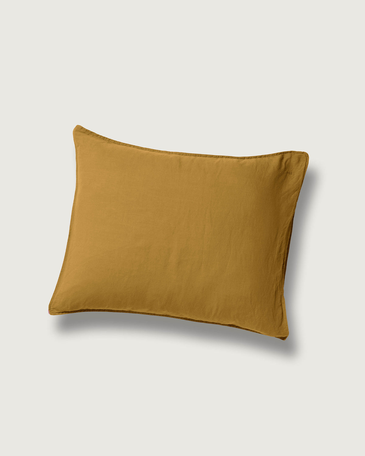 Leinen-Kissenbezug Khaki Gold