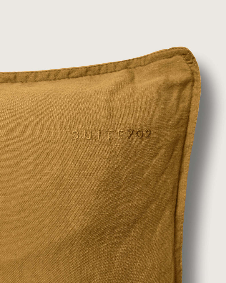 Kussensloop Linnen Khaki Gold
