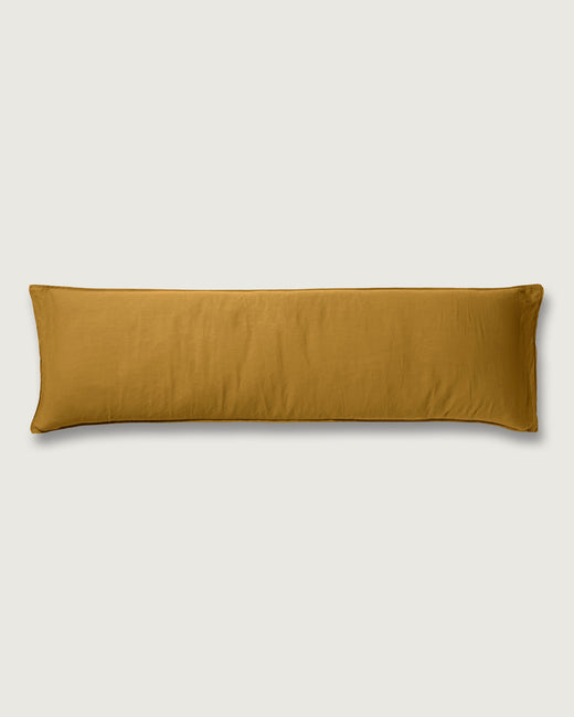 bedMATE Kissenbezug Leinen Khaki Gold