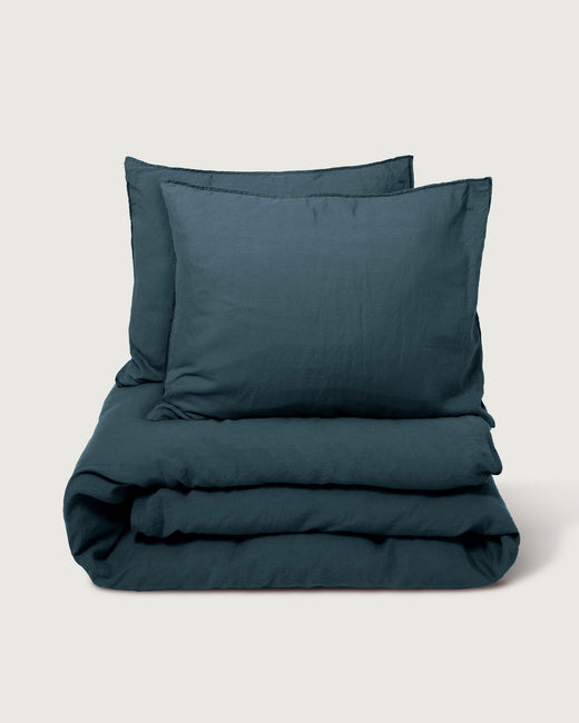 Bedding Set Linen Midnight Blue