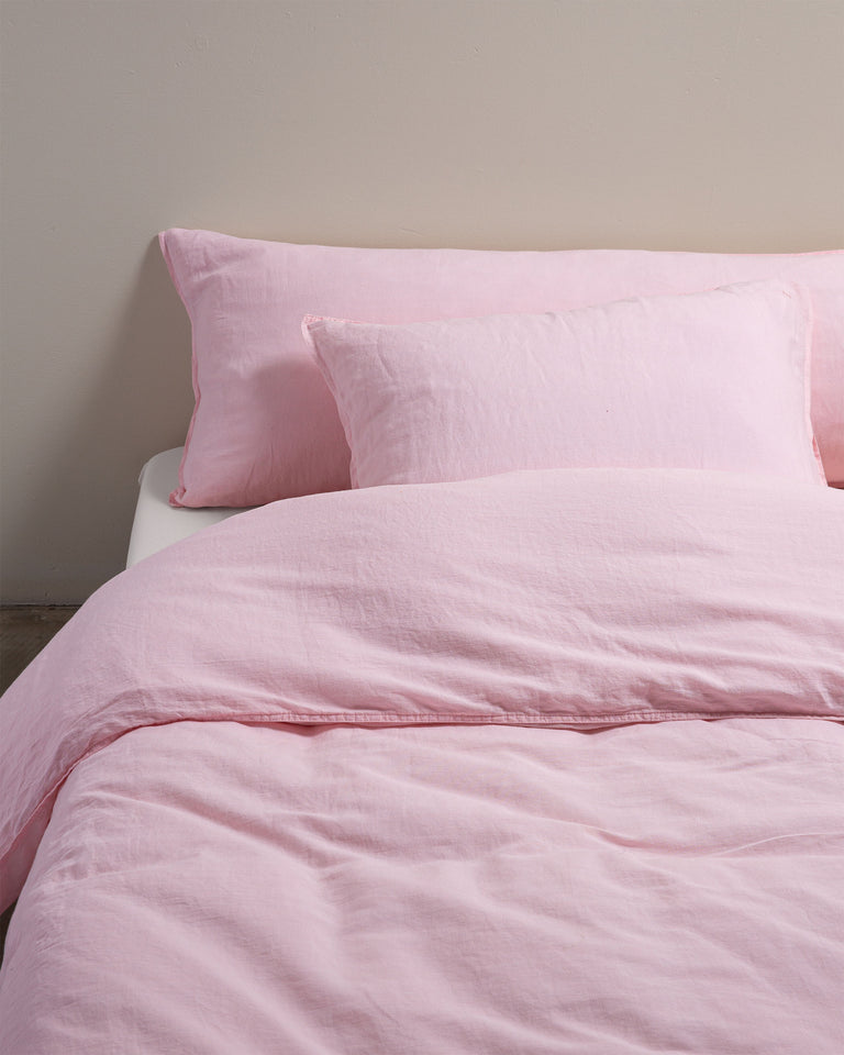 Dekbedovertrek Linnen Shell Pink
