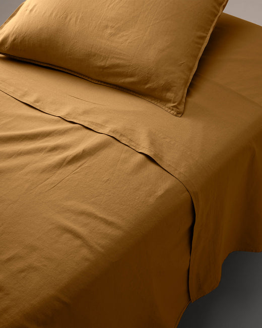 Sheet Linen Khaki Gold