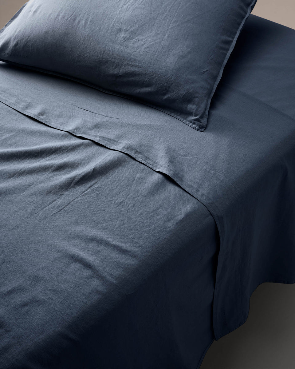 Sheet Linen Midnight Blue