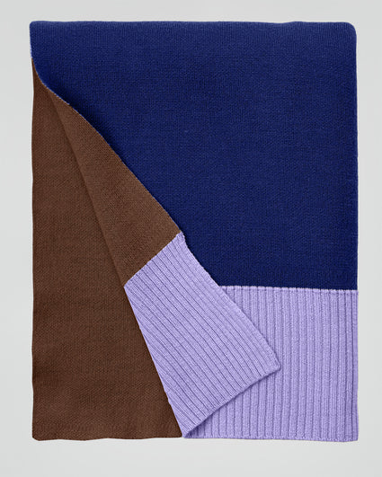 Merino Plaid Blue Brown Lilac - SUITE702