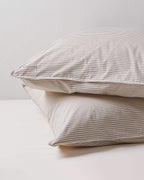 Kussensloop Set Katoen Streep Brown Ecru - SUITE702