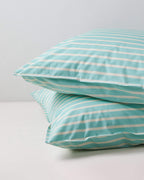 Kussensloop Set Katoen Streep Green Ecru - SUITE702