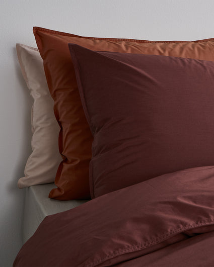 Housse De Couette Set Coton Brique Red - SUITE702