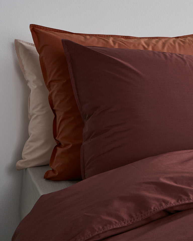 Housse De Couette Set Coton Brique Red - SUITE702