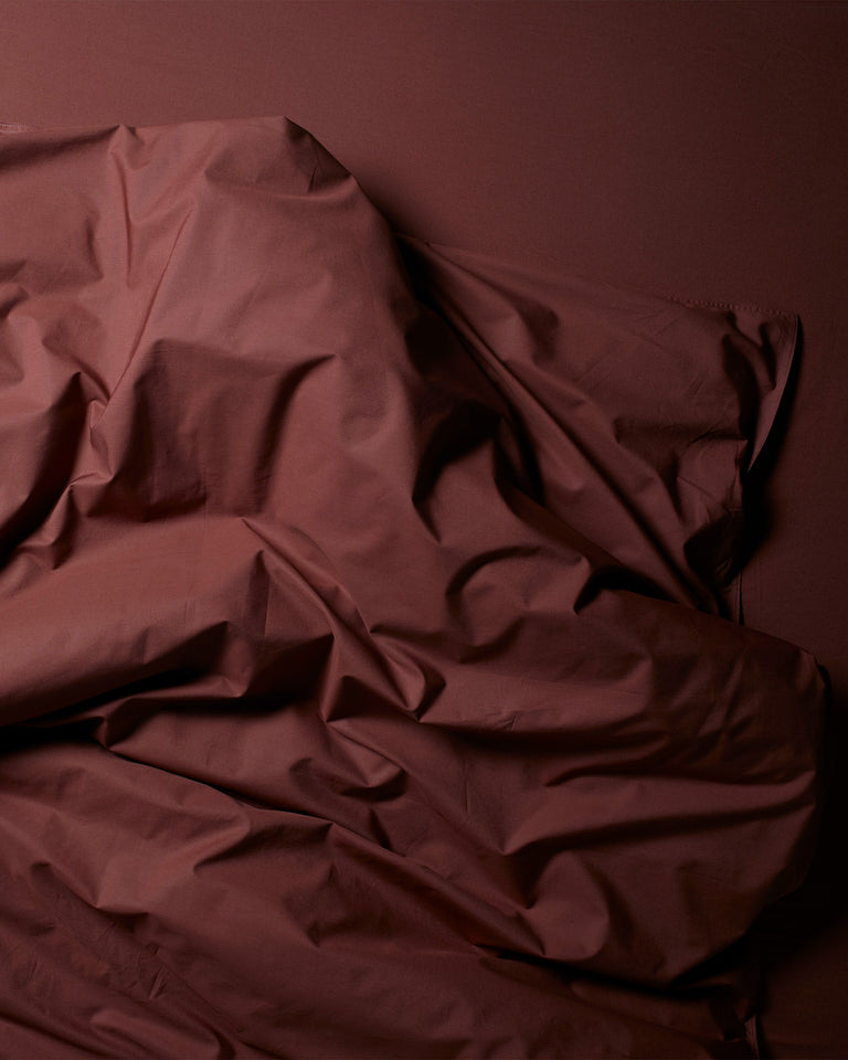 Housse De Couette Set Coton Brique Red - SUITE702