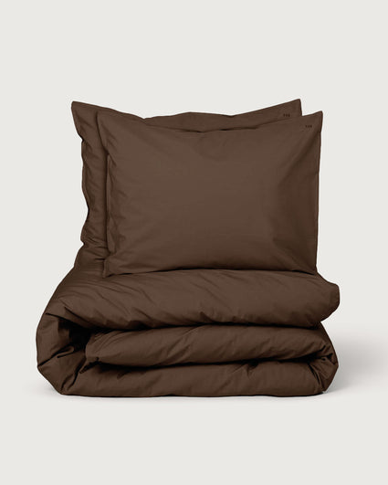 Beddengoed Set Katoen Coffee Brown