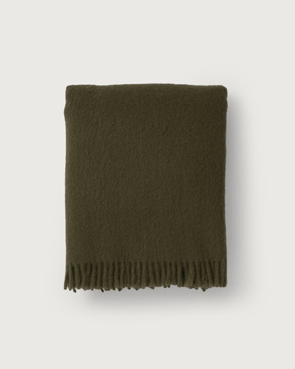 Mohair Plaid Cloud Dark Olive - SUITE702