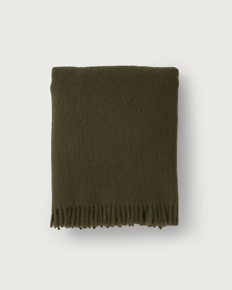 Mohair Plaid Cloud Dark Olive - SUITE702