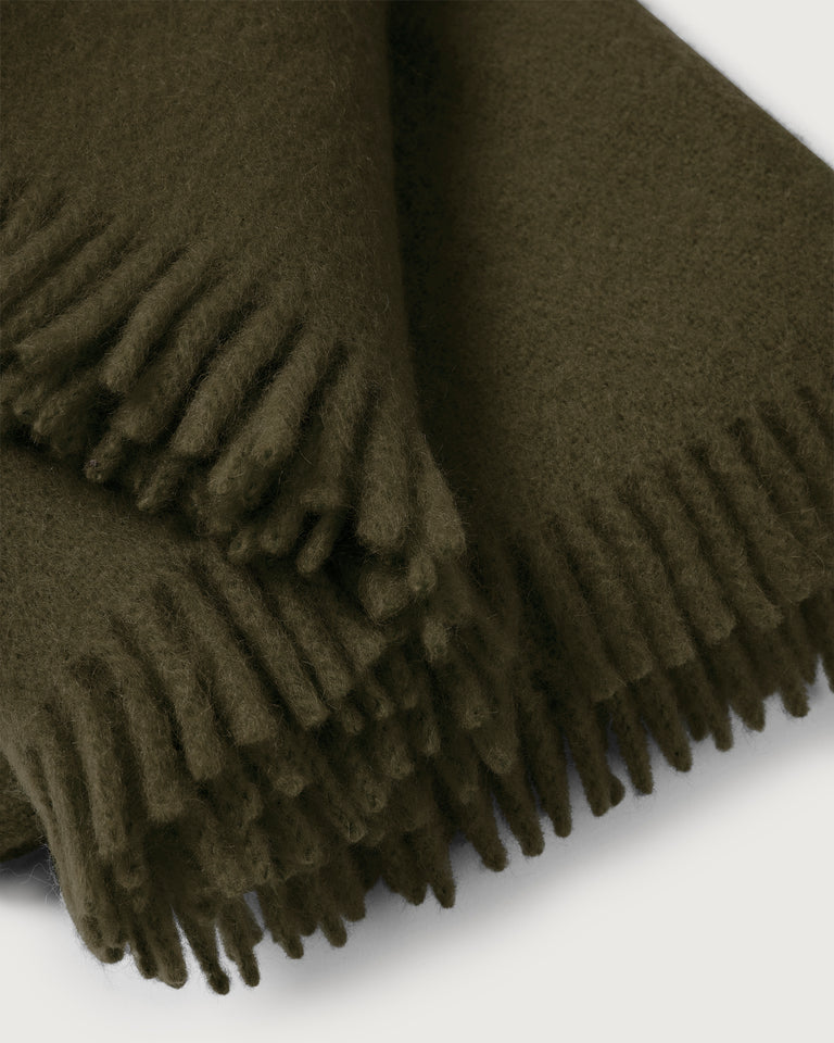 Mohair Plaid Cloud Dark Olive - SUITE702