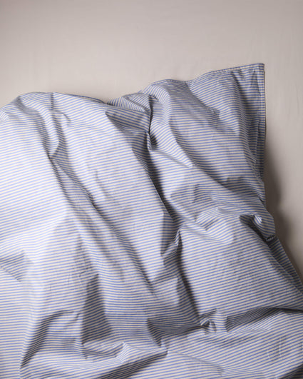 Dekbedovertrek Katoen Streep Blue Ecru - SUITE702