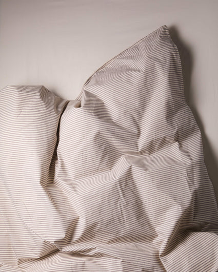 Dekbedovertrek Katoen Streep Brown Ecru - SUITE702