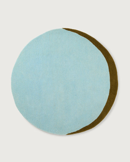 Vloerkleed Wol Eclipse Sky Blue Dark Olive - SUITE702